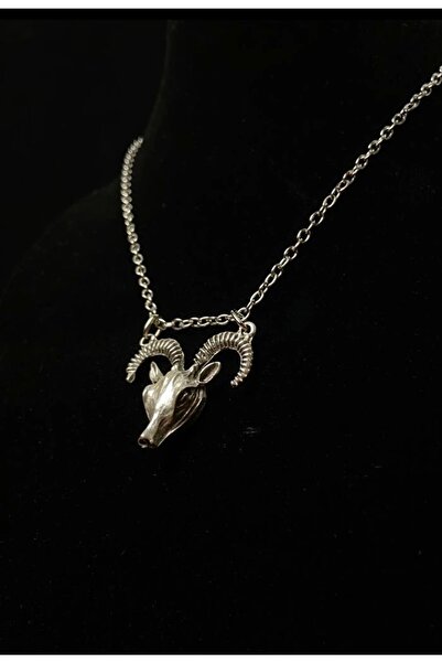 DarkellaStore Gotik Punk Keçi Kafası Kolye