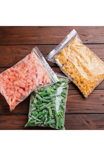 Akar 19X25Cm Transparent Bag - Ziplock Bag and Refrigerator Storage, 100 Pcs