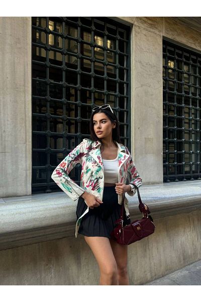 Borceelle κομψό μοντέρνο δερμάτινο μπουφάν σε στυλ γκράφιτι