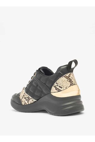 Flora Bella by Shoexpress Flora Bella Animal Print Lace-Up Low Ankle Sneakers with Pull Tabs