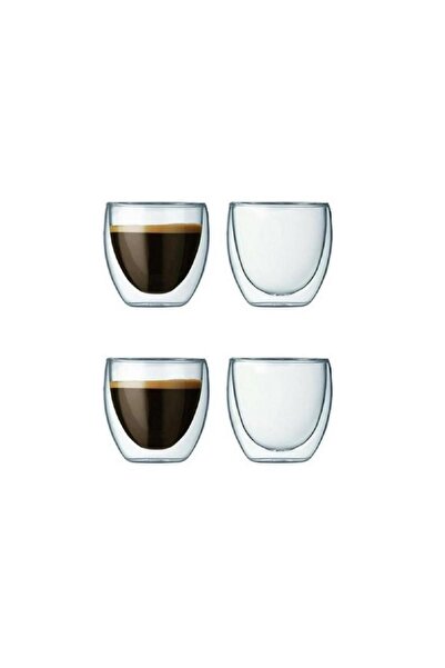 Hd Marketim 4 Adet 60 ml Espresso Bardağı Çift Cidarlı Nazar Boncuk Hediyeli ...