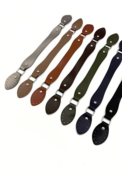 SENSY Suni Deri Çanta Sapı 43 Cm Siyah