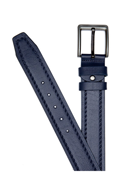 Cacharel Navy Blue Sports Leather Belt 50259766-200