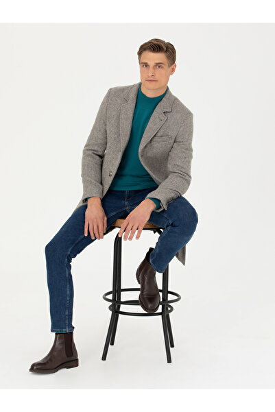 Cacharel Gri Slim Fit Palto 50259331-VR024