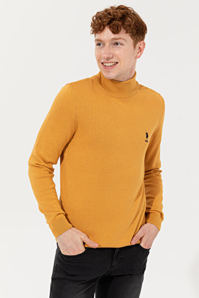 U.S. Polo Assn. Ανδρικό πουλόβερ Basic Saffron 50253449-VR043