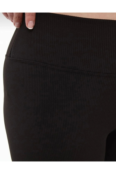 CUBBUX talie înaltă material reiat Colanți cu căptușeală din fleece Negru