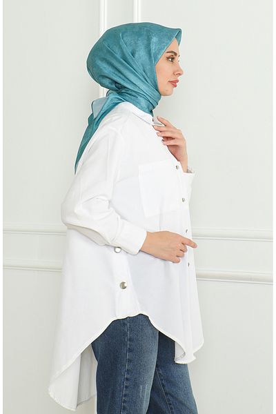 sefamerve Κρυστάλλινο κασκόλ Mint Green Roe - 81053-11