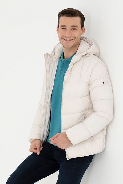 U.S. Polo Assn. Мъжко палто с цвят на камък 50270093-VR049
