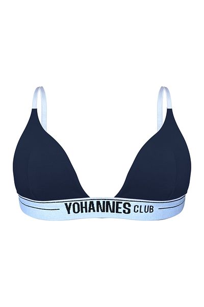 Yohannes Club Sutien triunghi elastic pentru femei ALBASTRU ÎNCHIS