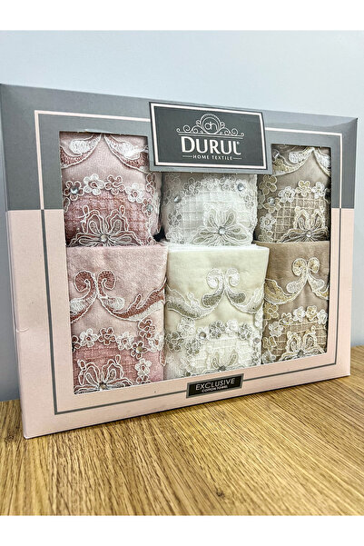 AYHANHOME 3 Pieces French Laced Velvet Dowry Hand, Face and Kitchen Towels - 50X90/30X50