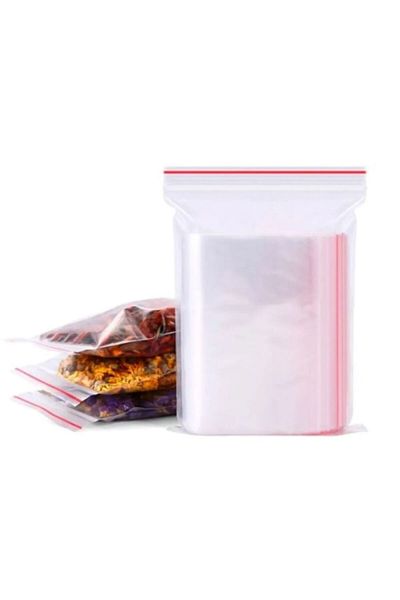 Akar 15X18 cm Ziplock Bag, Refrigerator Bag, Transparent Bag Ziplock Multi-Purpose 100 Pieces