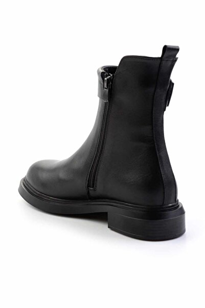 Bambi Siyah Leather Kadın Bot & Bootie K02413041303