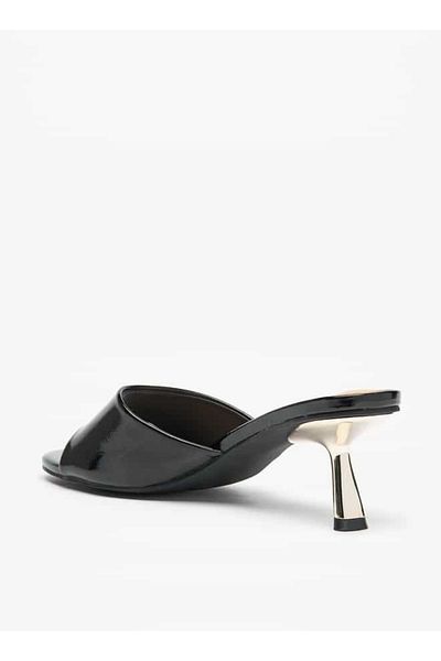 Flora Bella by Shoexpress Flora Bella Animal Print Slip-On Sandals with Kitten Heels