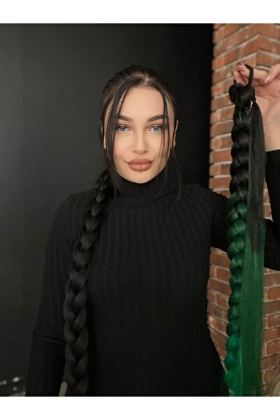 Suzan Peruk Saçına Ör ve Çık Uzun Örgü At kuyruğu Postiş saç modeli PonyTail ...