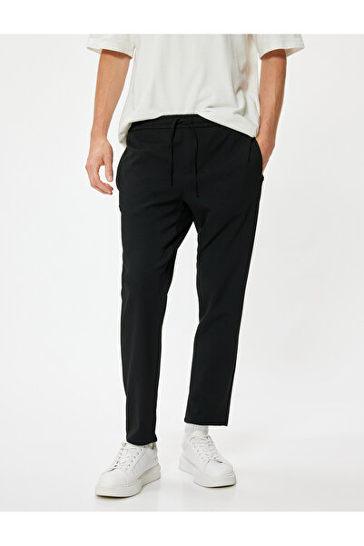 Koton Kumaş Pantolon Beli Bağcıklı Cep Detaylı