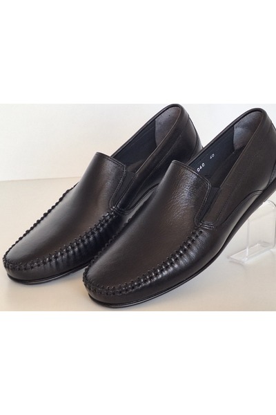 Darkwood Erkek Yazlık Saraçlı -kauçuk Taban-hakiki Deri-siyah Renk-loafer Model