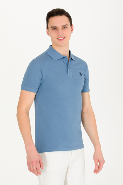 U.S. Polo Assn. تي شيرت بولو أساسي باللون النيلي للرجال 50262933-VR028