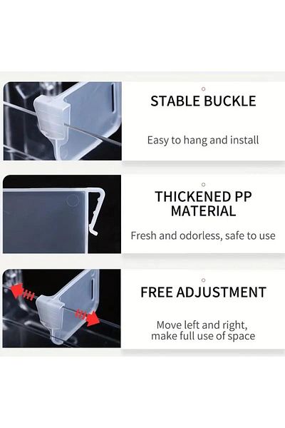 jetfast 20 Pcs Refrigerator Shelf Parts Shelf Organizer Egg Holder Separator Bottle Box Cups Part