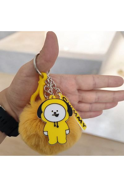 3DHOBİCENTER Bts Bt21 Chimmy Keychain Chimmy Pompom Keychain