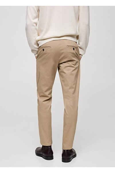 MANGO Man Tapered kesim pamuklu cropped pantolon