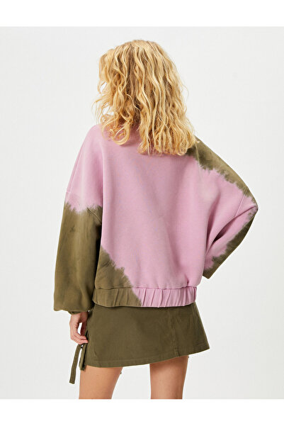 Koton Hanorac supradimensionat cu model Tie-Dye - Decolteu, mânecă lungă