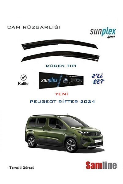 SUNPLEX Peugeot Yeni Rifter 2024 Modeller için Cam Rüzgarlığı Takımı 2'li Set