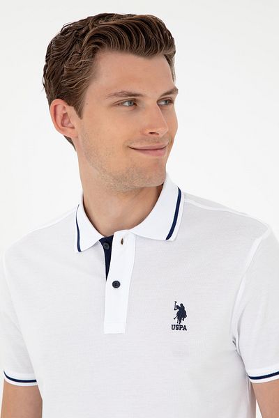 U.S. Polo Assn. Ανδρικό λευκό T-Shirt - Basic Model 50284631 -VR013