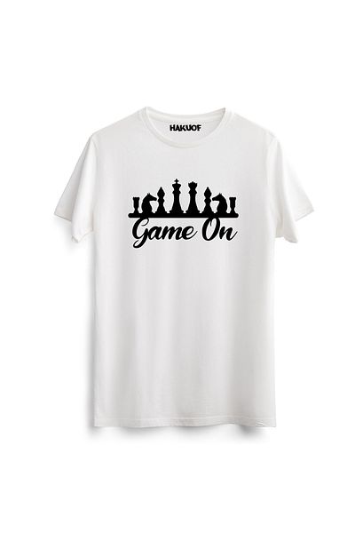 hakuof Μπλουζάκι από βαμβακερό στάμπα σκακιού Unisex μπλουζάκι σκακιού