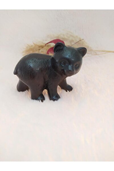 Hd Marketim تمثال أسود من الراتنج من Hdmarketim تمثال لطيف على شكل شبل الدب ا...