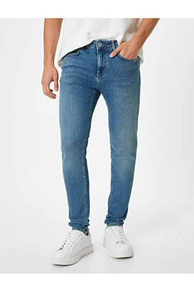 Koton Düğmeli Standart Bel Super Skinny Fit Kot Pantolon - Justin Jean