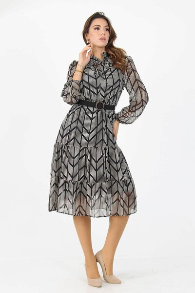 Dipmoda Γυναικεία φούστα Ζώνη σειρών με λεπτομέρεια δεσίματος στο λαιμό και β...