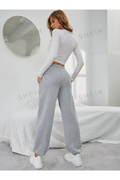 yx yustex sport Γκρι φαρδιά φόρμα jogger