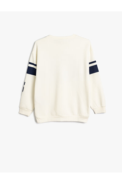 Koton Snoopy Lisanslı Şardonlu Uzun Kollu Şardonlu Sweatshirt