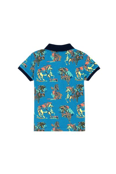 U.S. Polo Assn. Тениска с поло яка в индиго цвят за момче - 50278162-VR028