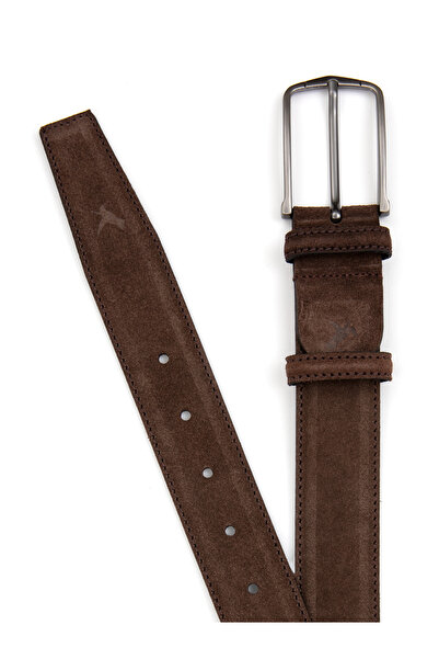 Cacharel Kahverengi Casual Süet Deri Kemer 50250695-400