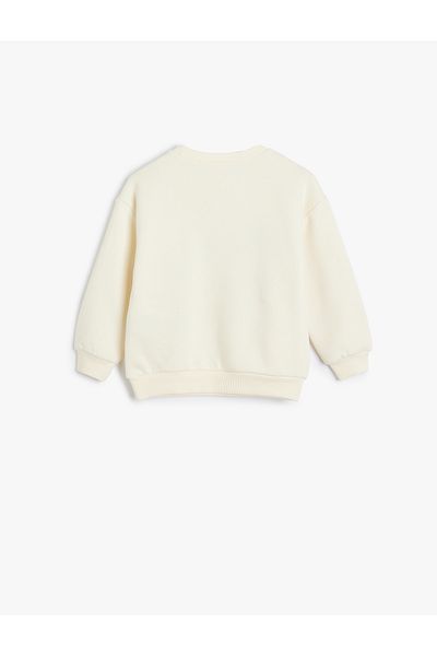 Koton Long Sleeve Crew Neck Sweatshirt with Camping Print Detail