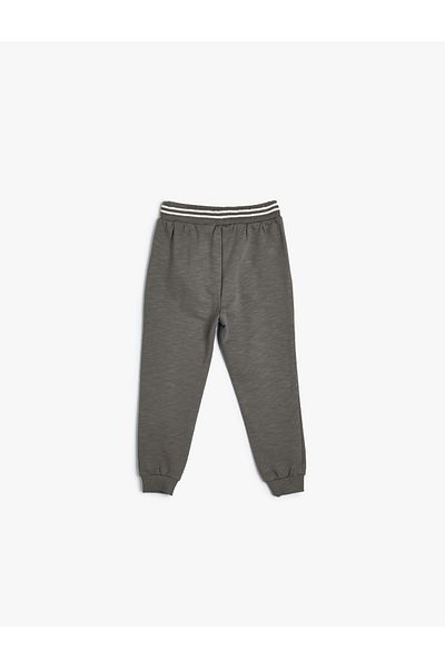 Koton Jogger Sweatpants Tie Waist Cotton Charcoal