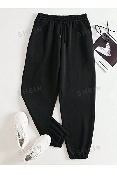 yx yustex sport Pantaloni de sport negri cu croială largă Jogger Leg