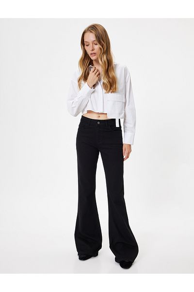 Koton Standard Waist Flare Leg Jeans Slim Fit - Flare Jeans