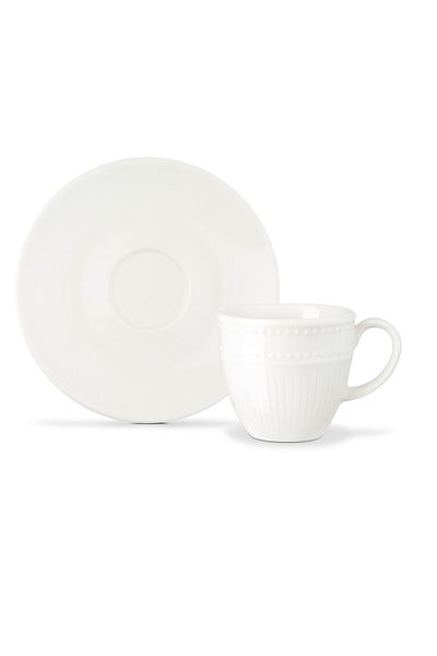 Madame Coco Soleil 2-Person Coffee Cup Set - White - 90 ml
