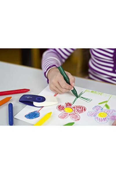 Faber Castell Grip Jumbo Mum Boya, 12 Renk, Ergonomik Üçgen Gövde, Canlı ve Parlak Renkler, Okul & Hobi