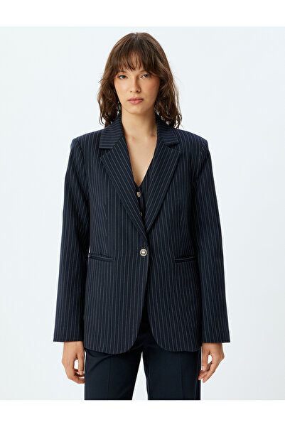 Koton Uzun Blazer Ceket Kruvaze Regular Fit