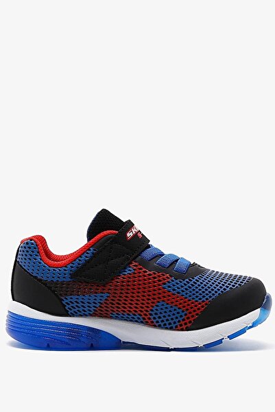 SKECHERS S Lights Sneaker Lastik Ipli Bantlı Işıklı Mavi Erkek Çocuk Ayakkabı