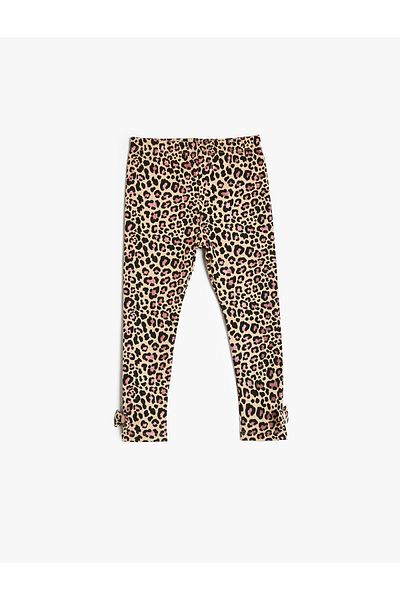 Koton Bavlněné zimní legíny s leopardím vzorem