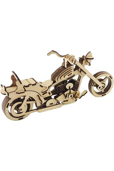 3D SERGİ 3D Exhibition 106 Piece Wooden Puzzle - Motorcycle Machine