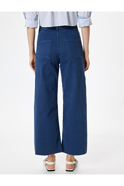 Koton Geniş Kısa Paça Kot Pantolon Yüksek Bel - Sandra Jeans