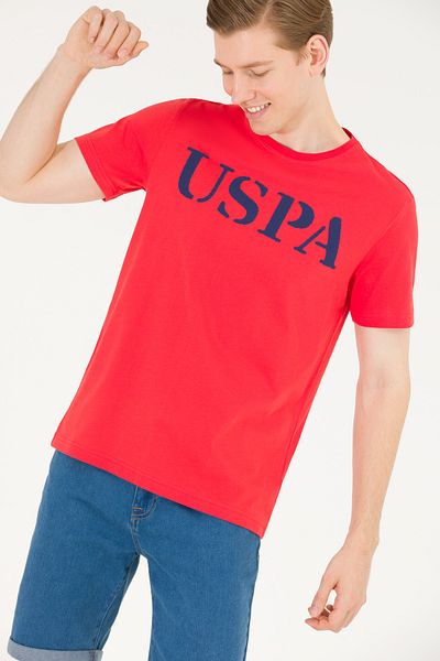 U.S. Polo Assn. Ανδρικό κόκκινο μπλουζάκι με λαιμόκοψη 50262976-VR213