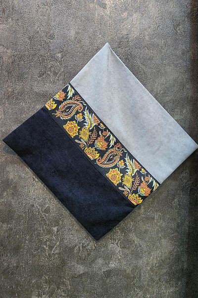 lissehome Husa de perna Country Gri Negru