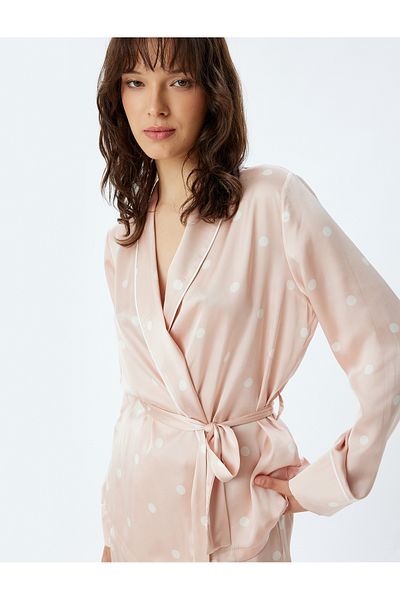 Koton Top de pijama din satin cu curea dublu
