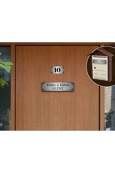 Hediyedoldur 3'lü Set Kapı Isimliği, Kapı Numarası, Posta Kutusu Isimliği